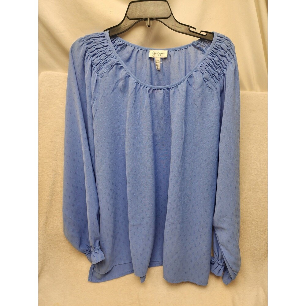 Jessica Simpson Blue Long Sleeve Blouse Top Women XXL